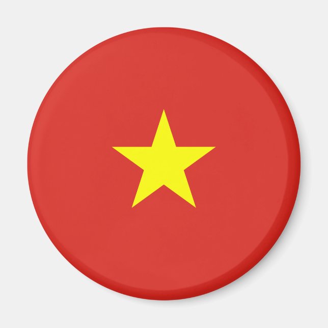 Vietnamesiska Flagga (Vietnam) Magnet (Framsidan)