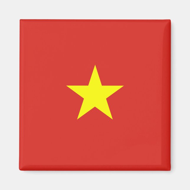 Vietnamesiska Flagga (Vietnam) Magnet (Framsidan)