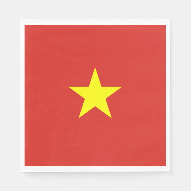 Vietnamesiska Flagga (Vietnam) Pappersservett (Framsidan)