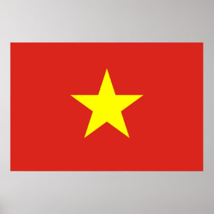 Vietnamesiska Flagga (Vietnam) Poster