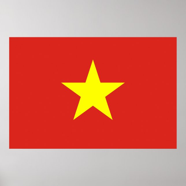 Vietnamesiska Flagga (Vietnam) Poster (Framsidan)