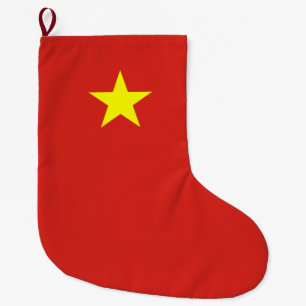 Vietnamesiska Flagga (Vietnam) Stor Julstrumpa