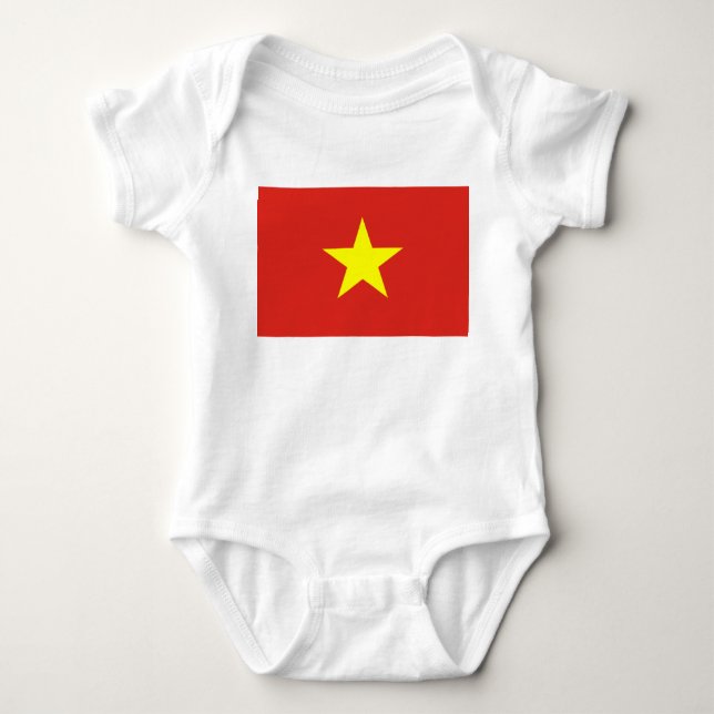 Vietnamesiska Flagga (Vietnam) T Shirt (Framsida)