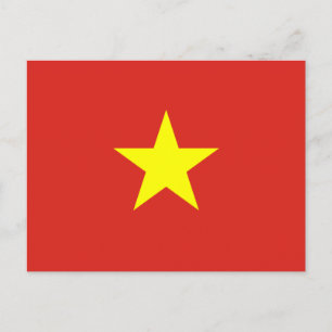 Vietnamesiska Flagga (Vietnam) Vykort
