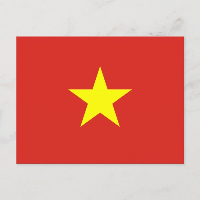 Vietnamesiska Flagga (Vietnam) Vykort (Framsida)