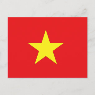 Vietnamesiska Flagga Vykort