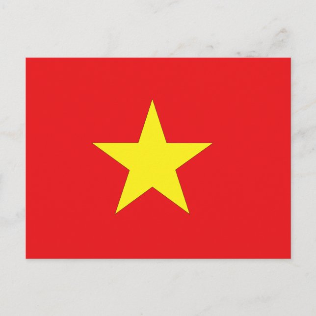 Vietnamesiska Flagga Vykort (Framsida)