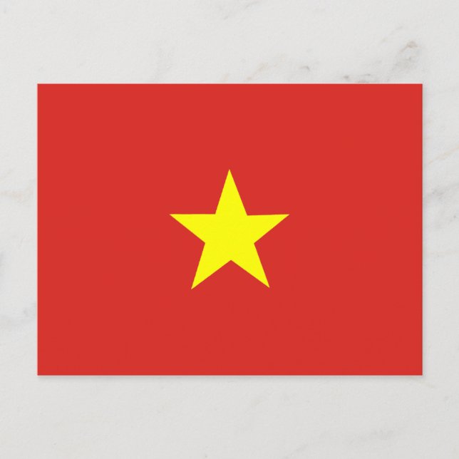 Vietnamesiska Flagga Vykort (Framsida)
