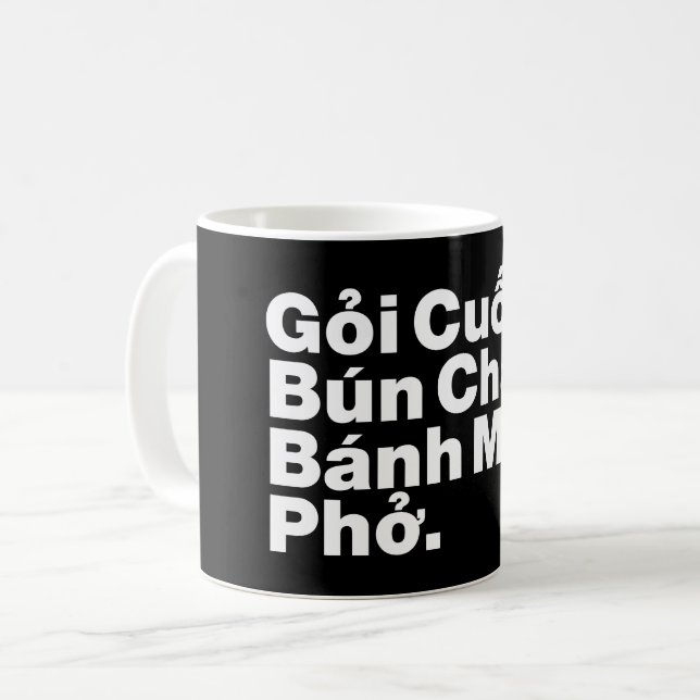 Vietnamesiska gatumaten kaffemugg (Framsida vänster)