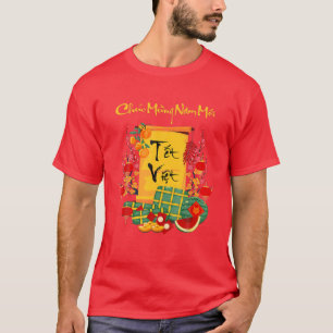 Vietnamesiska Lunar New Year Tet Tiger Chuc Mung T Shirt