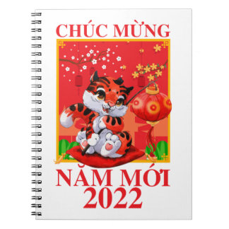 Vietnamesiska Lunar New Year Tet Viet Tiger Nam Mo Anteckningsbok
