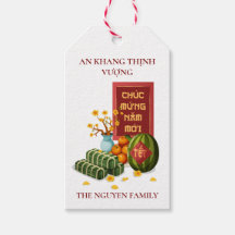 Vietnamesiska Tet Banh Chung Vatvatten & Hoa Mai