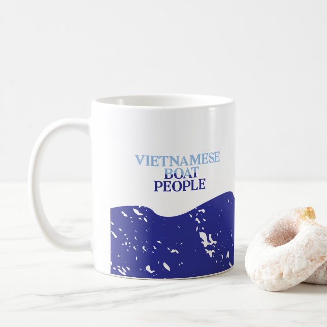 VietnamesiskaBoatPeople.org-kaffe Mugg (Med munk)
