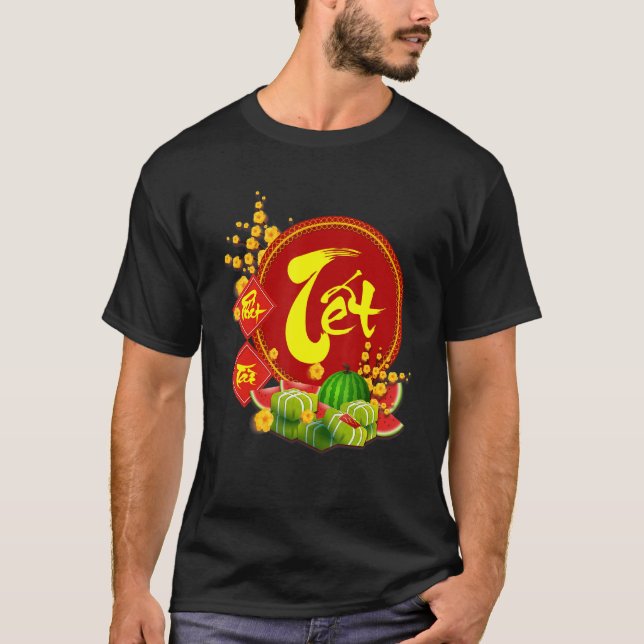 Vietnamesiskt nyår 2023 Phat Tai Phat Loc New Yea T Shirt (Framsida)