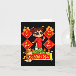 Vietnamesiskt nyår 2026 Li Xi Me Please Tet-dekora Kort