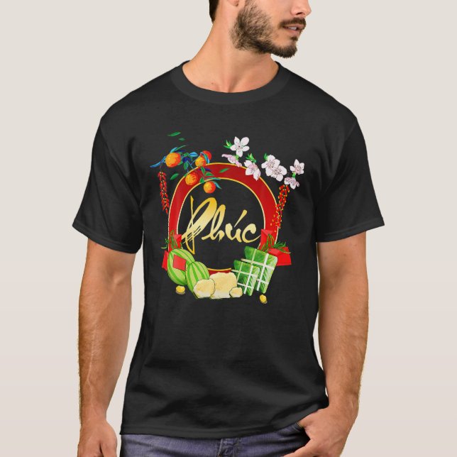 Vietnamesiskt nyår - Phuc Loc Tho 2022 Deco T Shirt (Framsida)
