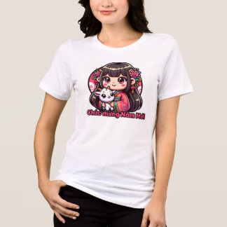 Vietnamesiskt nyårsflicka & get t shirt