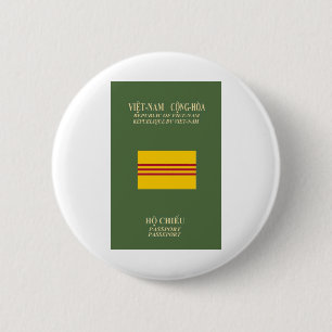 Vietnamesiskt pass - flagga av södra Vietnam Knapp