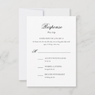 Vietnamesiskt tvåspråkigt svarskort inbjudningar