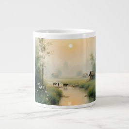 Vietnamesiskt Vattenfärgskonst för Morgondimma by  Jumbo Mugg