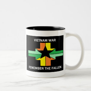 VIETNAMKRIGET - MINNS DET STUPAT Två-Tonad MUGG