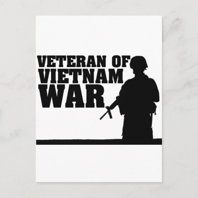 Vietnamkriget Verteran Vykort (Framsida)