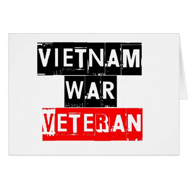 vietnamkrigetveteran hälsningskort (Framsidan Horizontal)