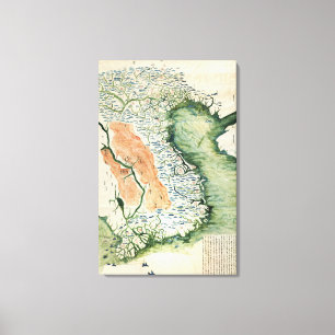 VietnamPanoramic MapVietnam Canvastryck