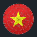 Vietnams Flagga Gult Star Dartboard Darttavla<br><div class="desc">Vietnam Flagga. Utformning på ritytan. Matchande kläder,  tillbehör,  kontorsprodukter,  hemprodukter med mera...  Glöm inte hela samlingen.</div>