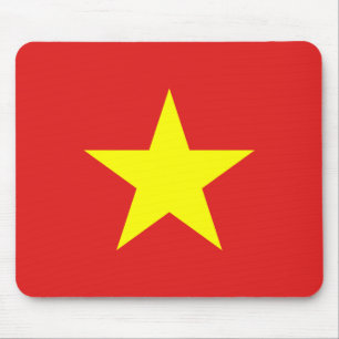Vietnams Flagga Gult Star Mousepad Musmatta