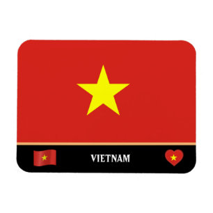 Vietnams Flagga och vietnamesiska land-resa/Vietna Magnet