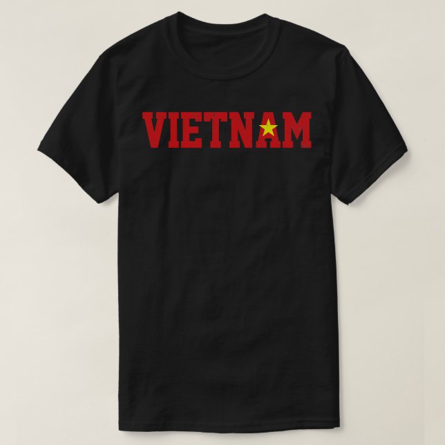 Vietnams Flagga vietnamesiska T Shirt (Design framsida)