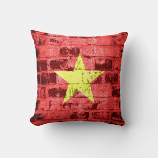 Vietnams Flagga Vintage Kudde