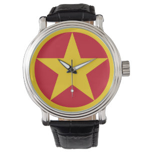 Vietnams land roundel flagga-symbolarmé av armbandsur