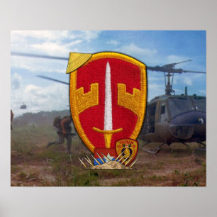 Vietnams patch Krig för militära rådgivare Poster