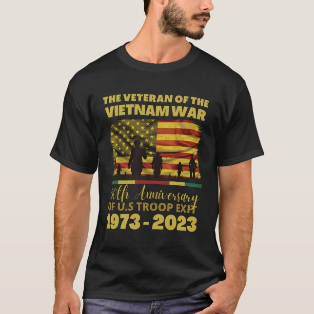 Vietnams veteran Krig 50-årsdag T Shirt (Framsida)