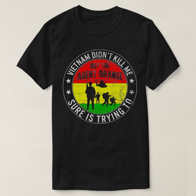 Vietnams veterandag Orange Agent: Återpensionerade T Shirt (Design framsida)