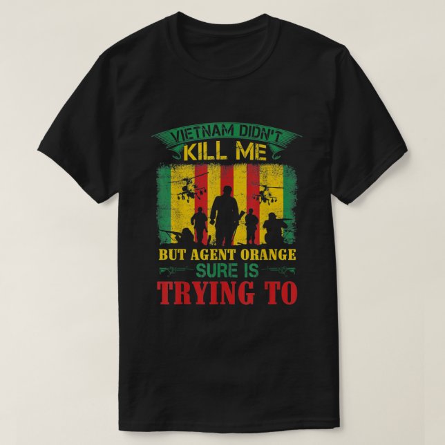 Vietnams veterandag Orange Agent offer T Shirt (Design framsida)
