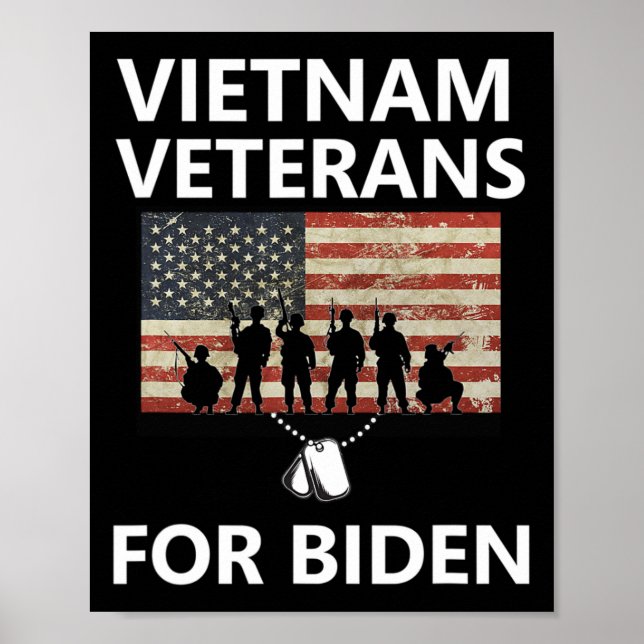 Vietnams veteraner för Joe Biden 2020 President El Poster (Framsidan)