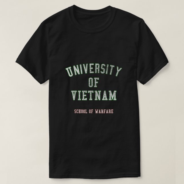 Vietnams veteraner Universiteten vid Vietnams skol T Shirt (Design framsida)