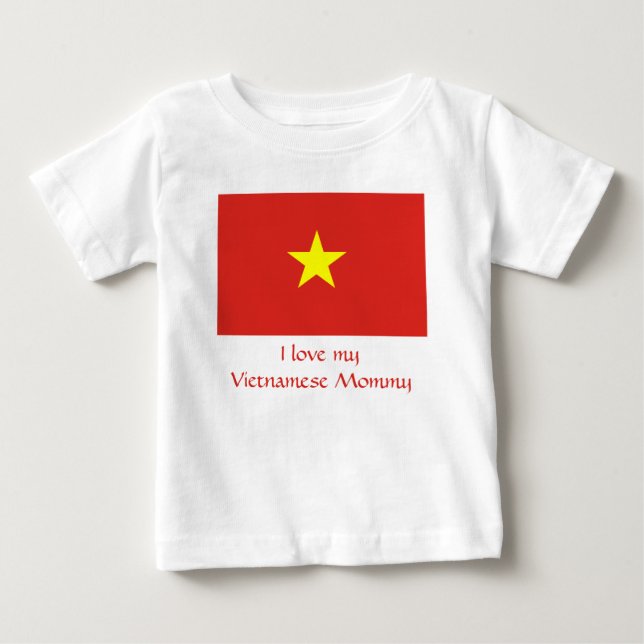 Vietnams vietnamesiska flagga-stjärna t shirt (Framsida)