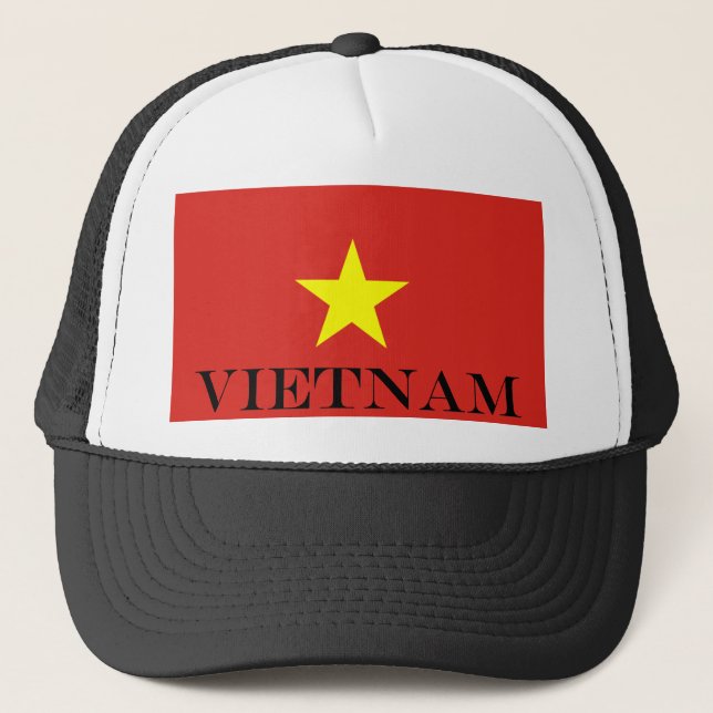 Vietnams vietnamesiska flagga-stjärna truckerkeps (Framsida)