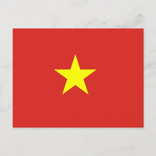 Vietnams (vietnamesiska) Flagga-vykort Vykort (Framsida)