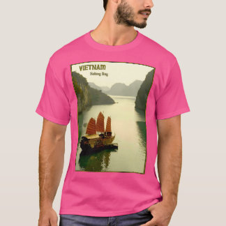 Vietnams Vintage HongBay Turism Reklam Pr T Shirt