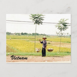 vietnamsk jordbrukare vykort