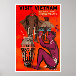 Vietnamtryck Buon Ma Thuot Resa Affisch