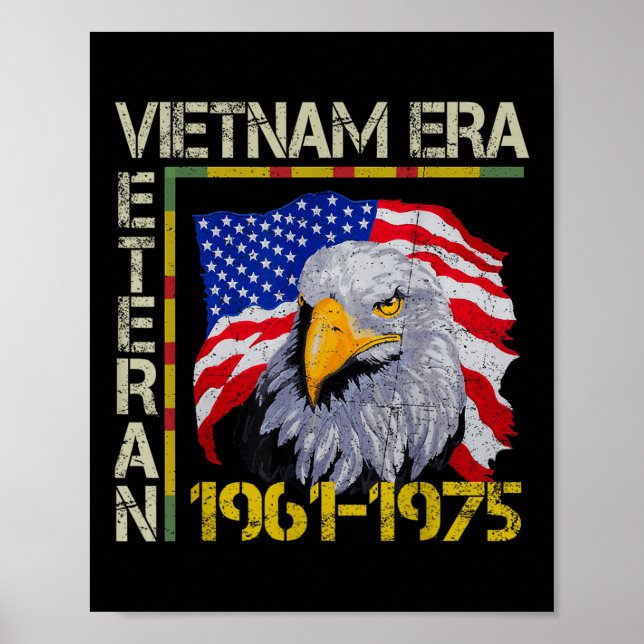 Vietnamveteraneran 1961 1975 minnesflagga poster (Framsidan)