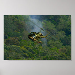 Vietnem för flygcirkushelikopter djungel poster