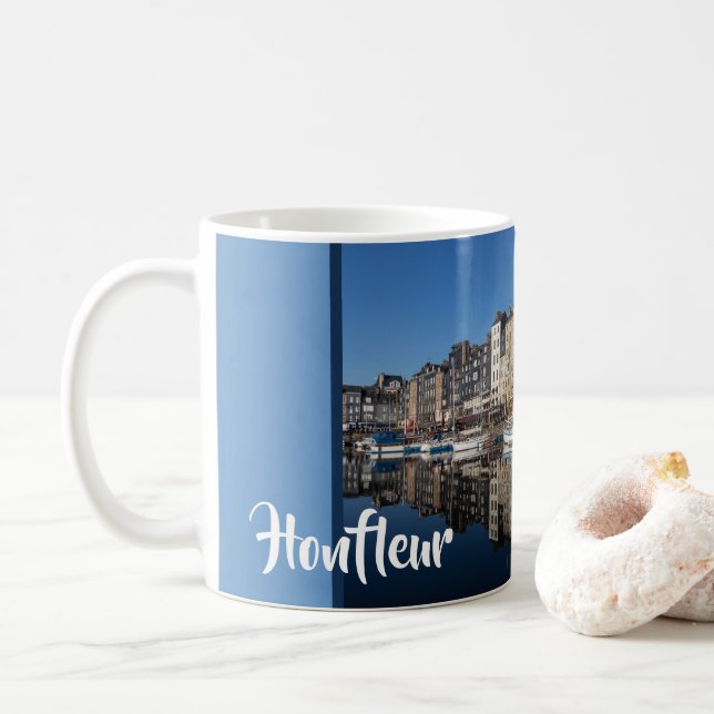 Vieux Bassin, (Old Harbour) Honfleur, Frankrike Kaffemugg (Med munk)