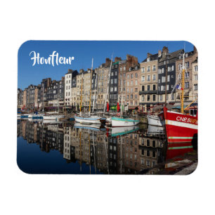 Vieux Bassin, (Old Harbour) Honfleur, Frankrike Magnet